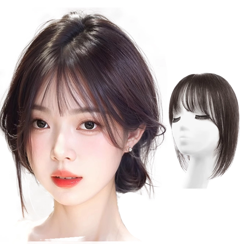 清岚假发女头顶增加发量蓬松高颅顶全真人发自然无痕轻薄假刘海补发片