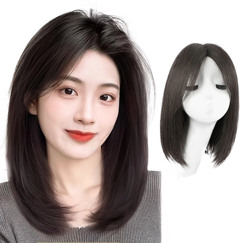 清岚 锁骨发假发套 真人发丝 修颜减龄 自然蓬松 显发量