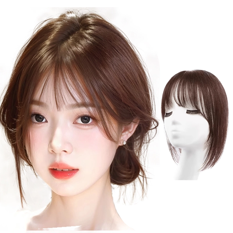清岚假发女头顶增加发量蓬松高颅顶全真人发自然无痕轻薄假刘海补发片