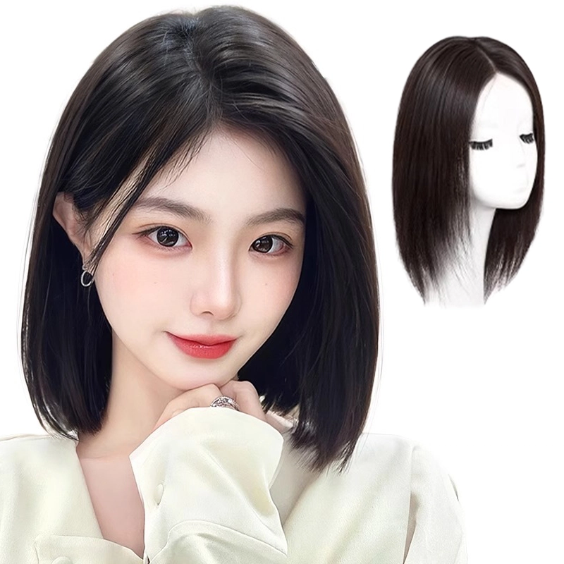 黛姿 中长发假发 女全头套蓬松服帖真发 自然色