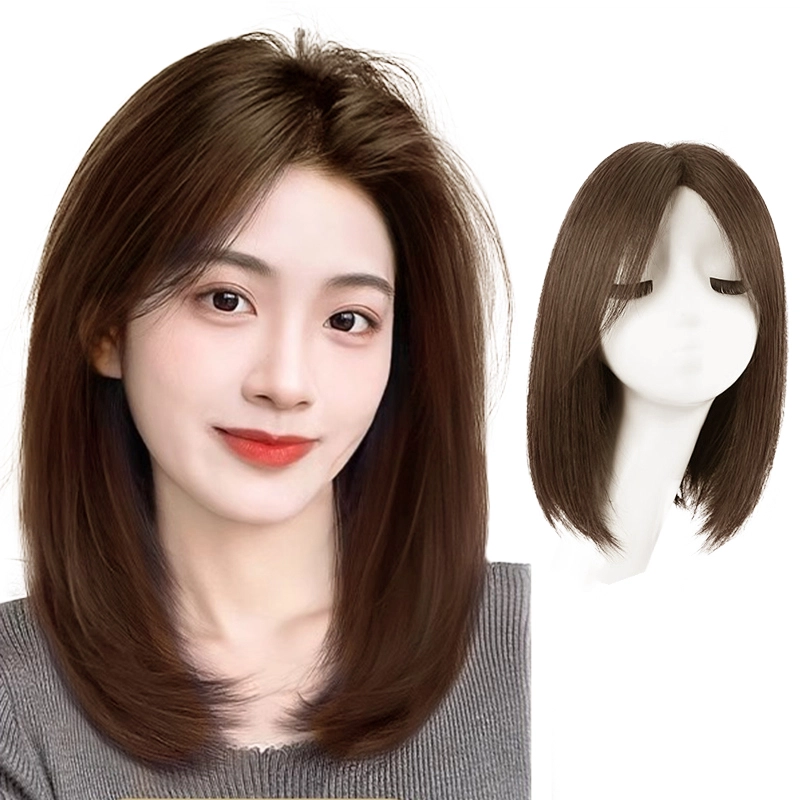 清岚 锁骨发假发套 真人发丝 修颜减龄 自然蓬松 显发量