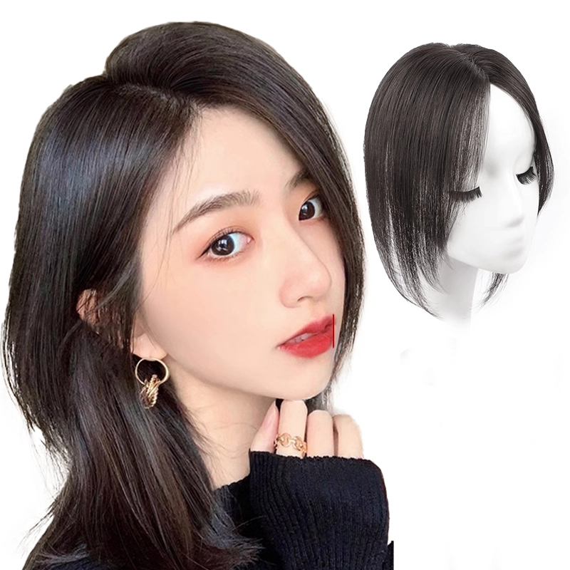 云轻 中分刘海假发片 补发蓬松遮秃顶遮白发无痕真发 自然色/摩卡棕