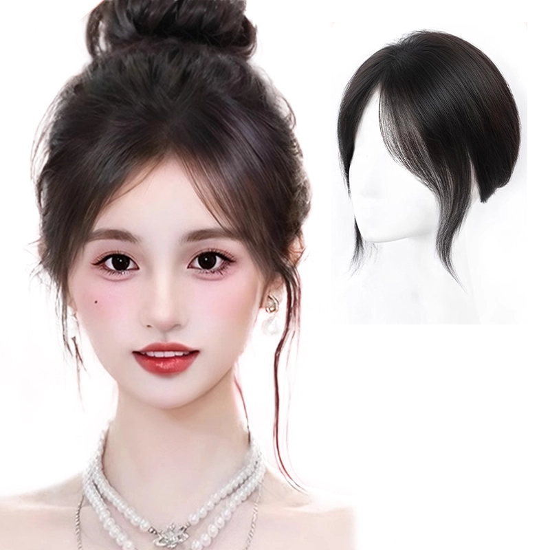黛姿 刘海假发片 真发轻薄无痕蓬松高颅顶 自然色/摩卡棕