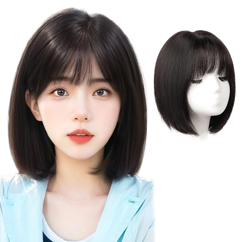 黛姿 头发套假发 隐形发际线 水滴防风扣 可调节松紧扣 自然黑/摩卡棕