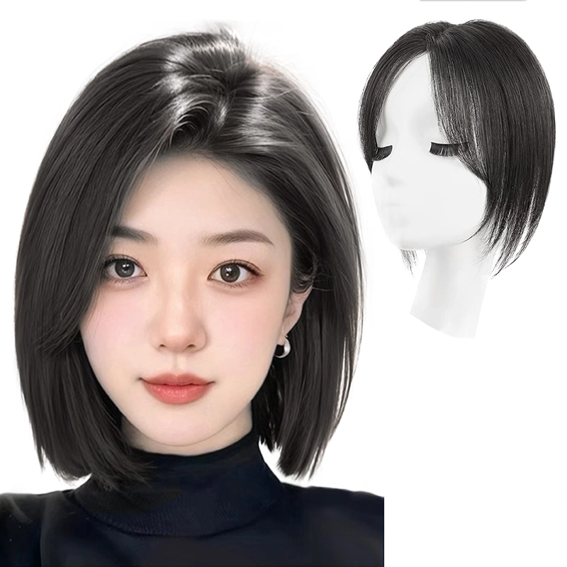 晚晚风 中分刘海假发片 轻薄无痕遮白发蓬松增发量 自然色/摩卡棕