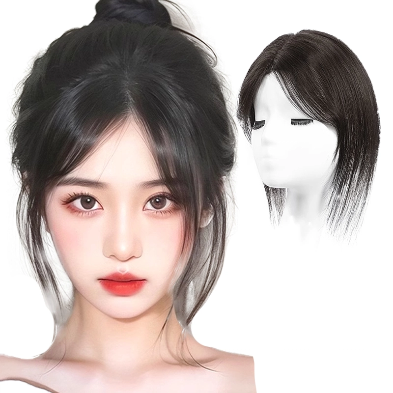 缪斯韵 八字款双递针假发 头顶遮盖白发遮秃顶全真发增发量 自然色/摩卡棕