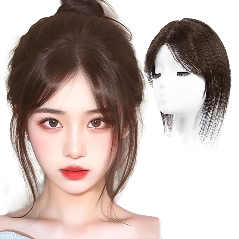 缪斯韵 八字款双递针假发 头顶遮盖白发遮秃顶全真发增发量 自然色/摩卡棕