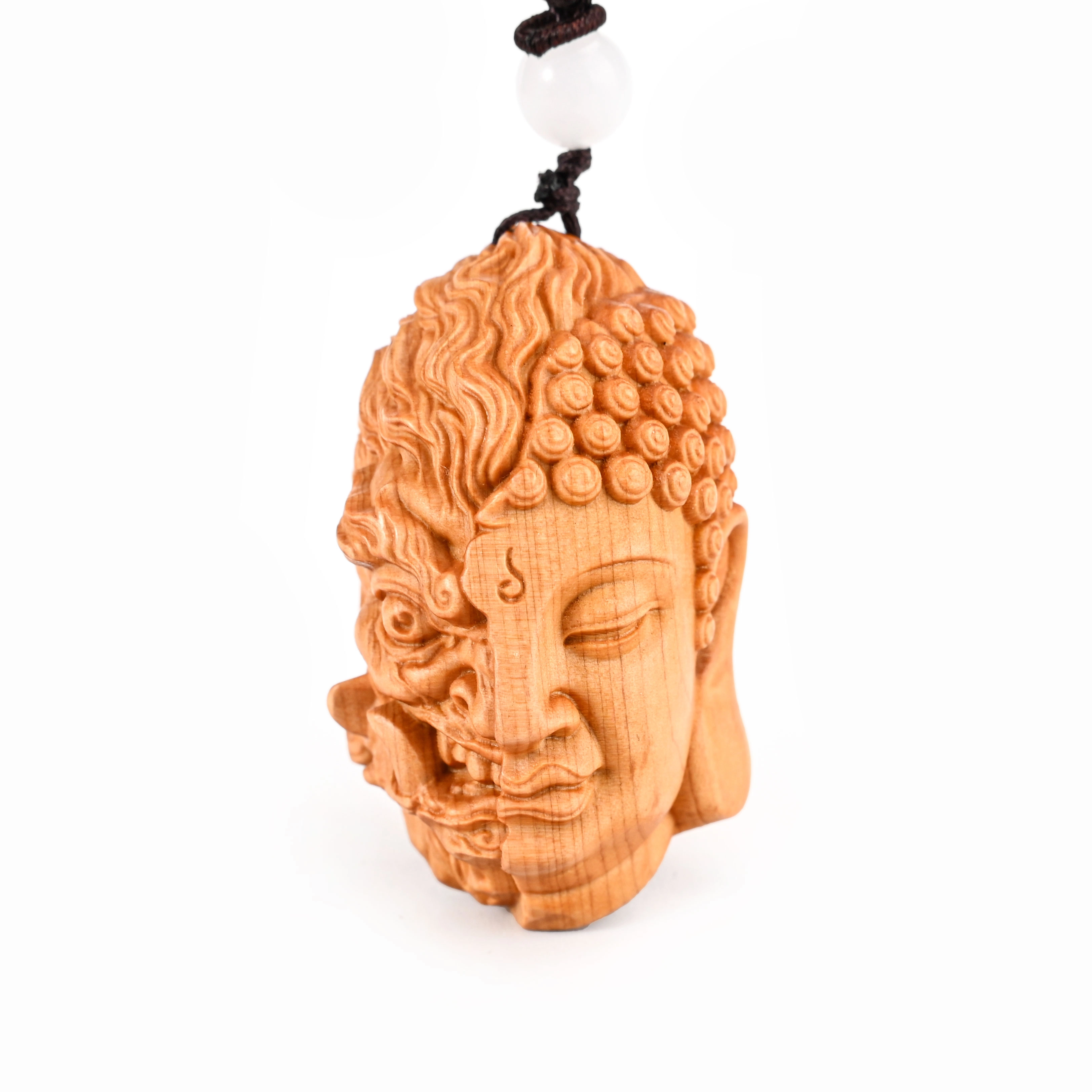 天纵 一念之间佛魔挂件 实木雕刻手工艺品随身把玩手把件 血檀 木作把件 男女同款情侣款 血檀
