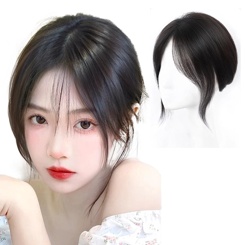 怡泽 八字刘海假发 高颅顶增发量头顶补发舒适蓬松 自然色/摩卡棕