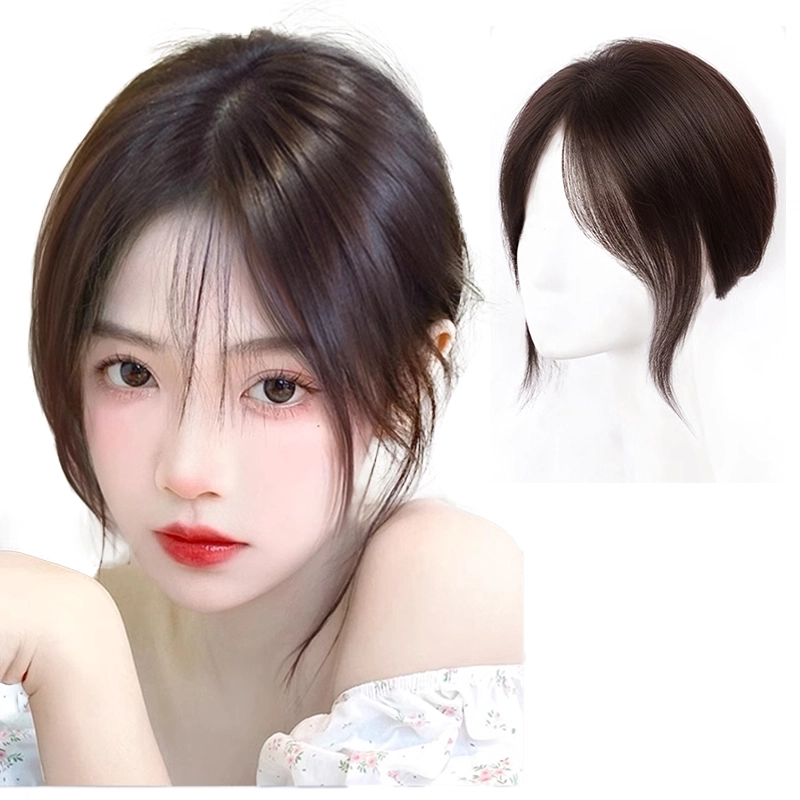 怡泽 八字刘海假发 高颅顶增发量头顶补发舒适蓬松 自然色/摩卡棕