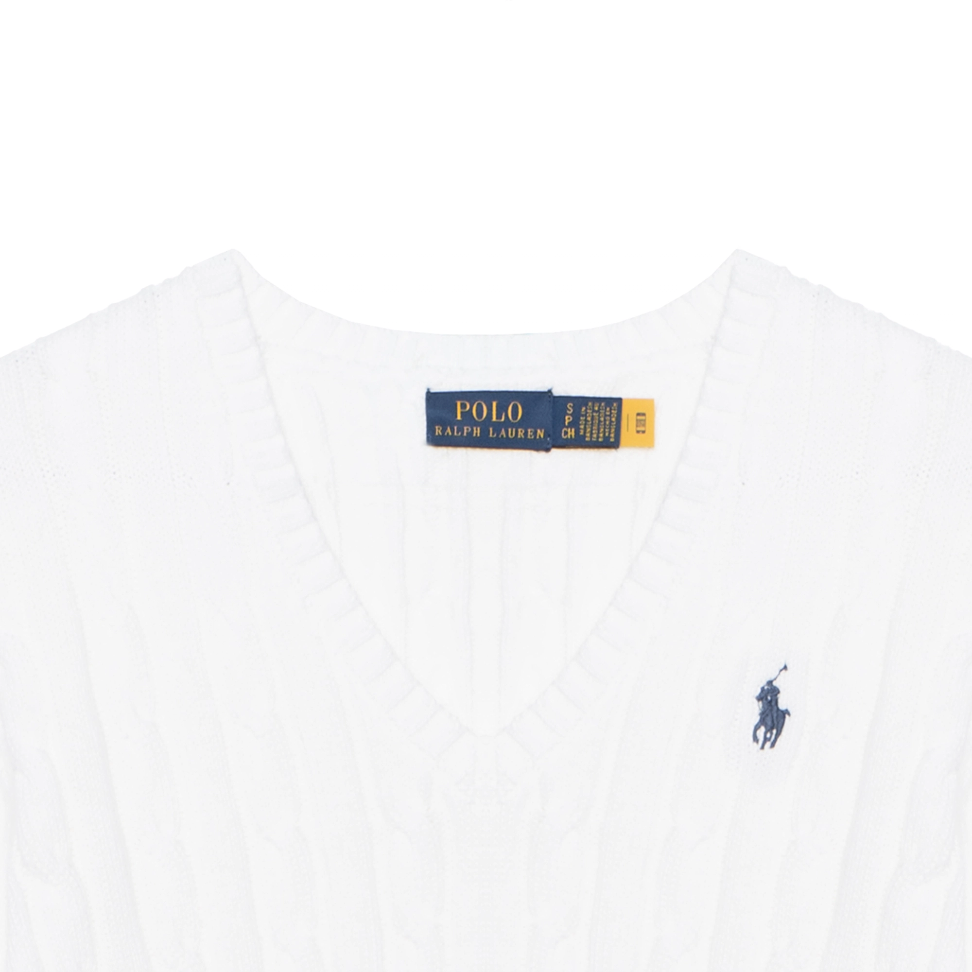 Polo Ralph Lauren Cable-Knit Cotton V-Neck Sweater V