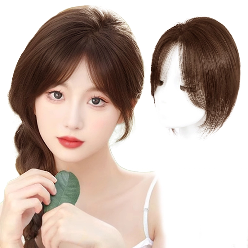 黛姿 双递针补发片假发 头顶遮白发全真发增发量蓬松 自然色/摩卡棕