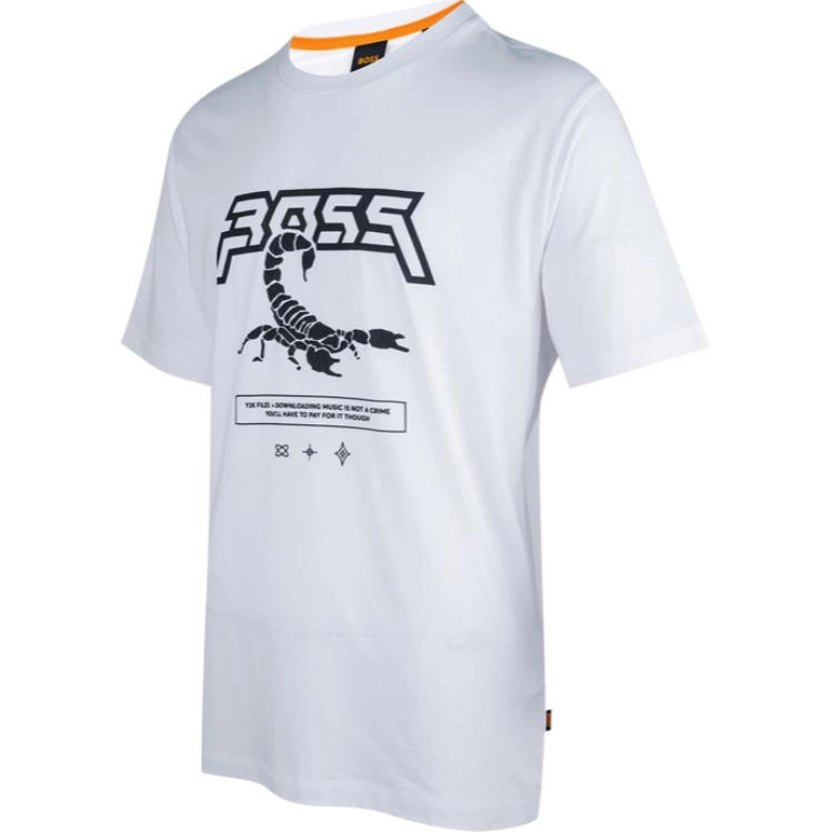 HUGO BOSS Cotton-Jersey T-Shirt With Seasonal Artwork T