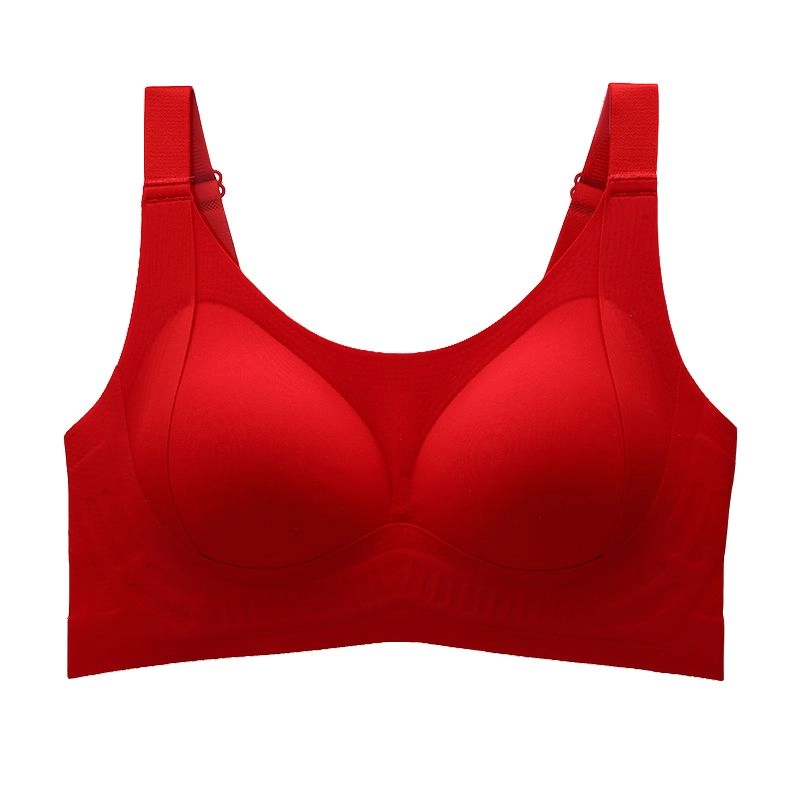 润微 大胸提拉防下垂舒适无痕上托收副乳调整型无钢圈文胸 女款