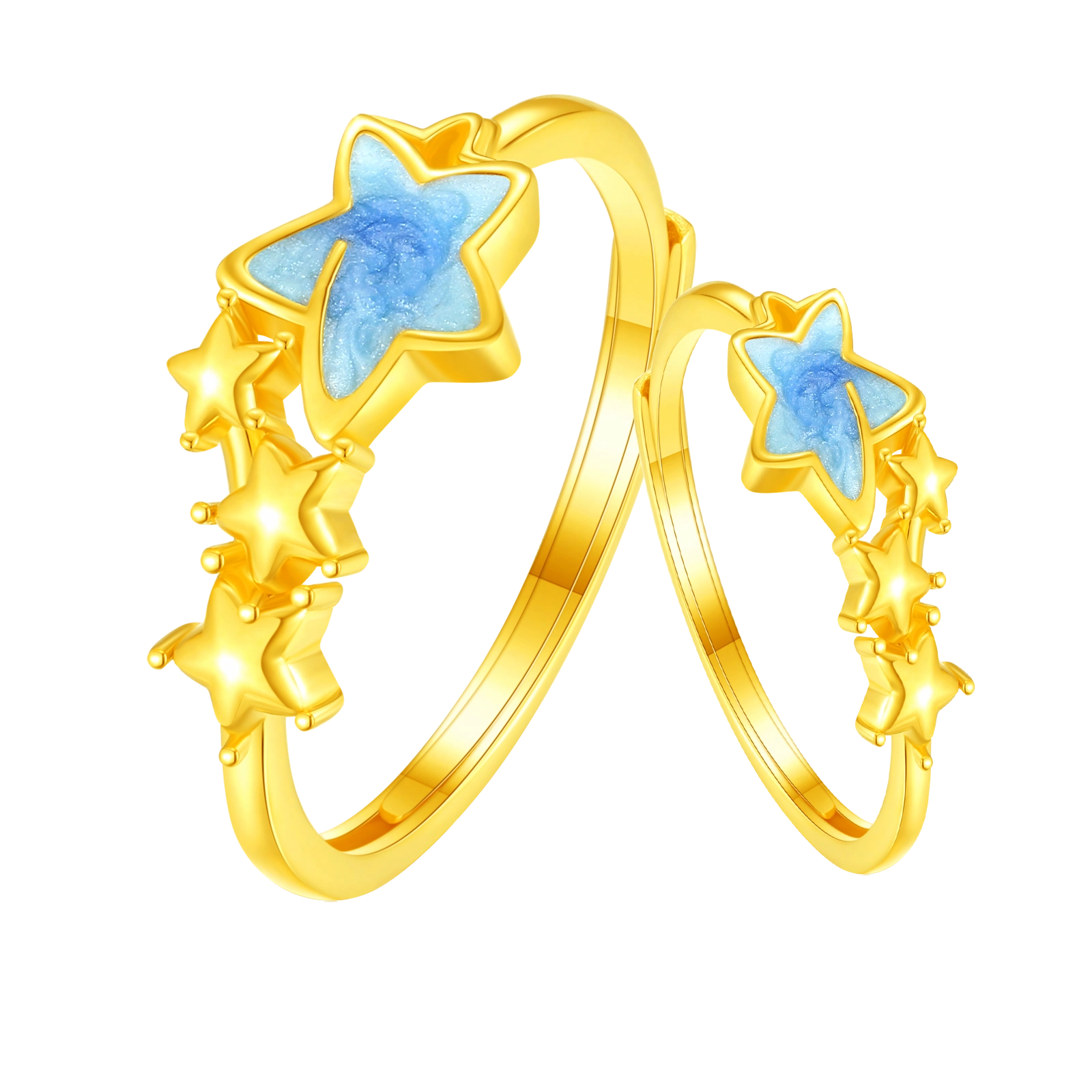 老凤祥 星星 精致轻奢高级感小众百搭设计温柔时尚 可爱甜美少女心表白恋爱极简百搭优雅高贵显气质 足金 按克计价 黄金戒指 女款