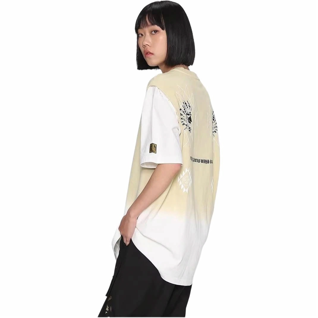 鬼洗 字母印花圆领宽松套头无袖背心 男女同款