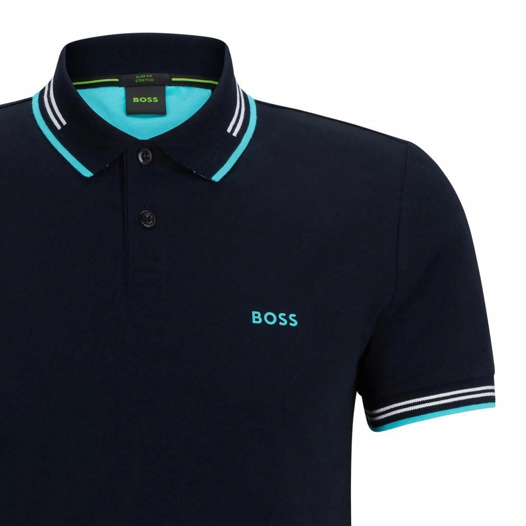 HUGO BOSS Stretch-Cotton Slim-Fit Polo Shirt With Branding LogoPolo