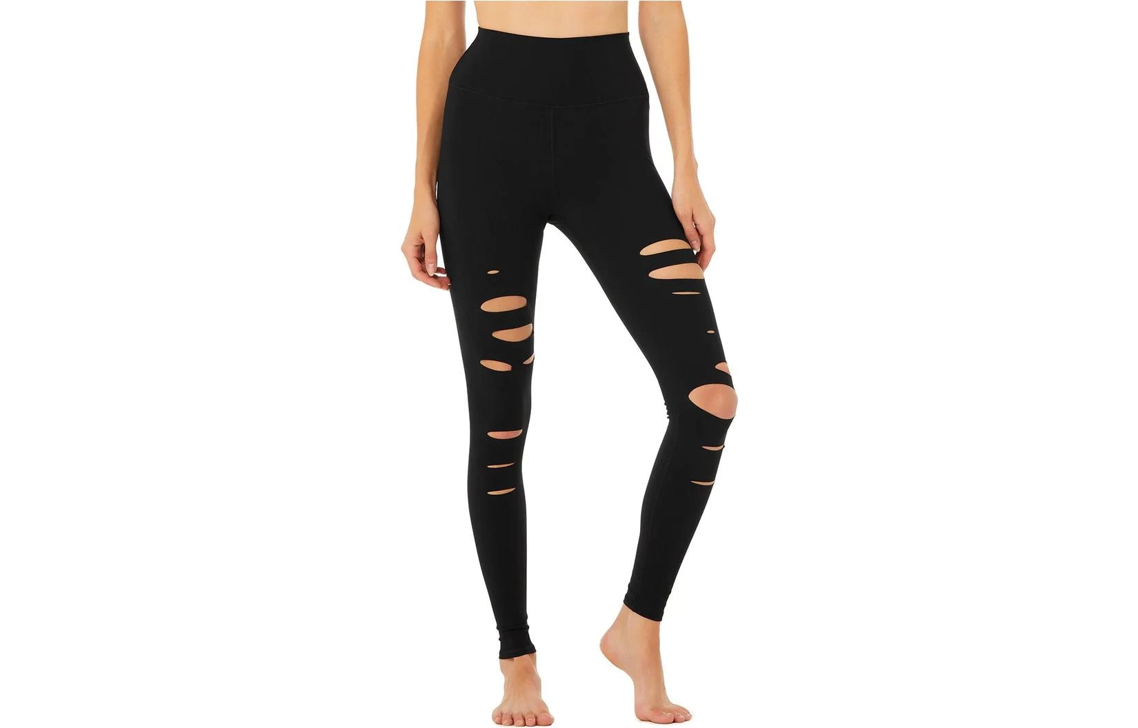alo yoga HIGH-WAIST RIPPED WARRIOR LEGGING