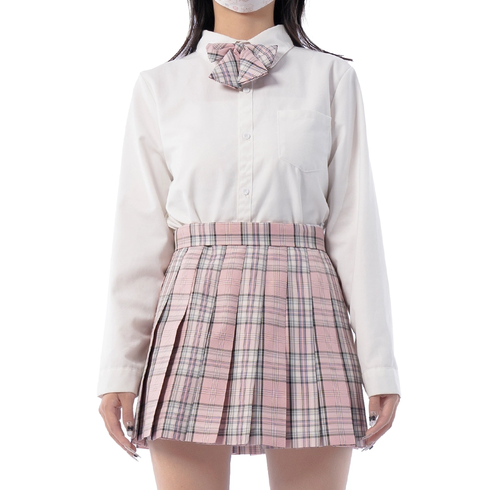 日暮星河 学院风休闲百搭舒适长袖上衣日系百褶裙衬衫套装 女款 椿岛日记