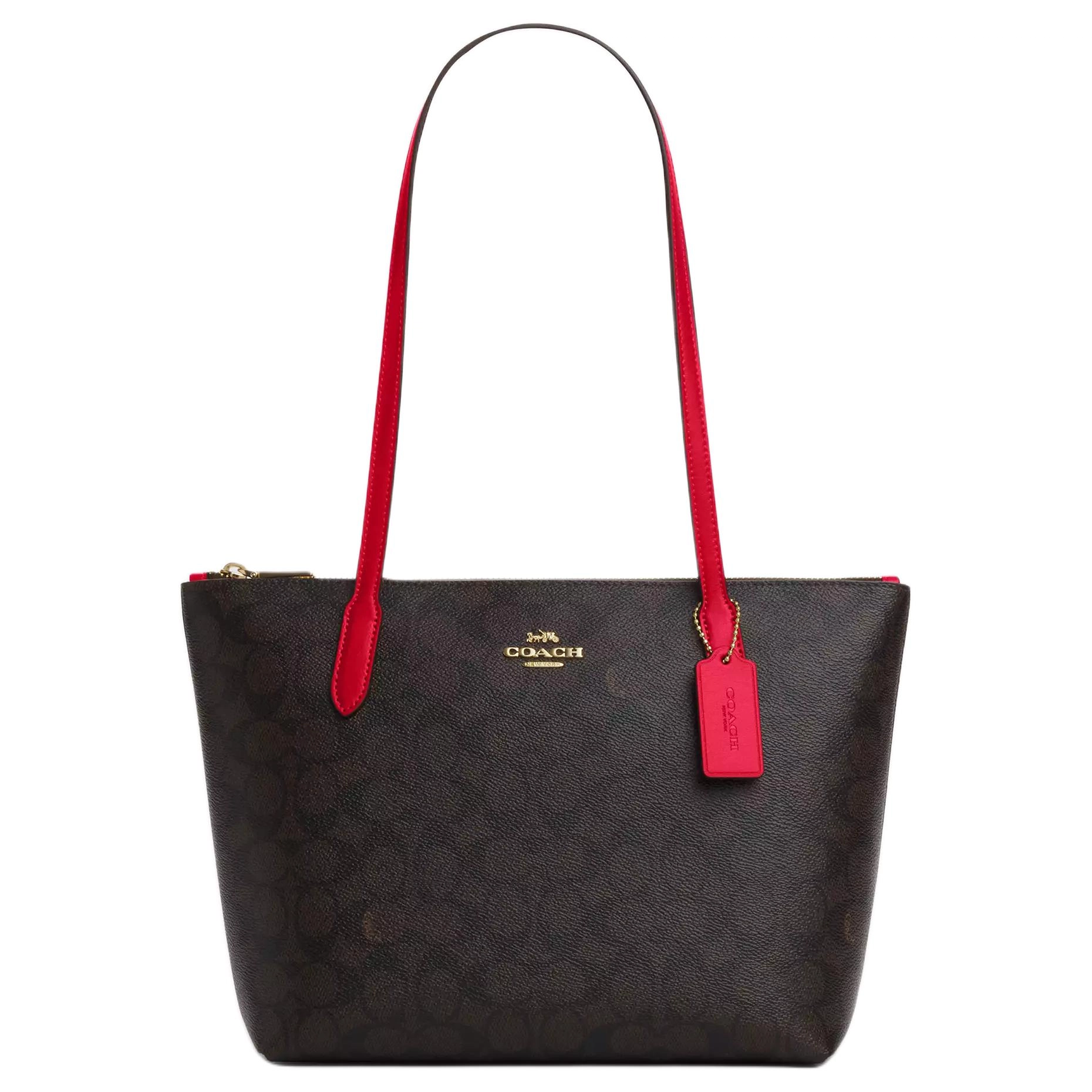 COACH Canvas 24 Logo Tote