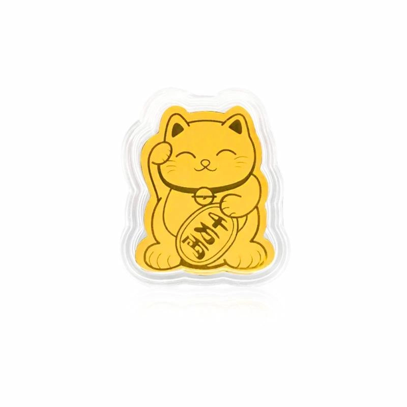 金嘉福 招财猫手机贴 精致轻奢时尚创意国潮财源滚滚高级感个性收藏储值装饰纪念钞 足金 一口价 金钞 男女同款情侣款