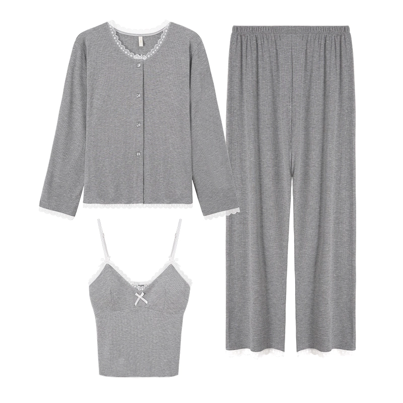 俏霓桐 可拆卸胸垫高级休闲家居服睡衣套装 女款 图片色