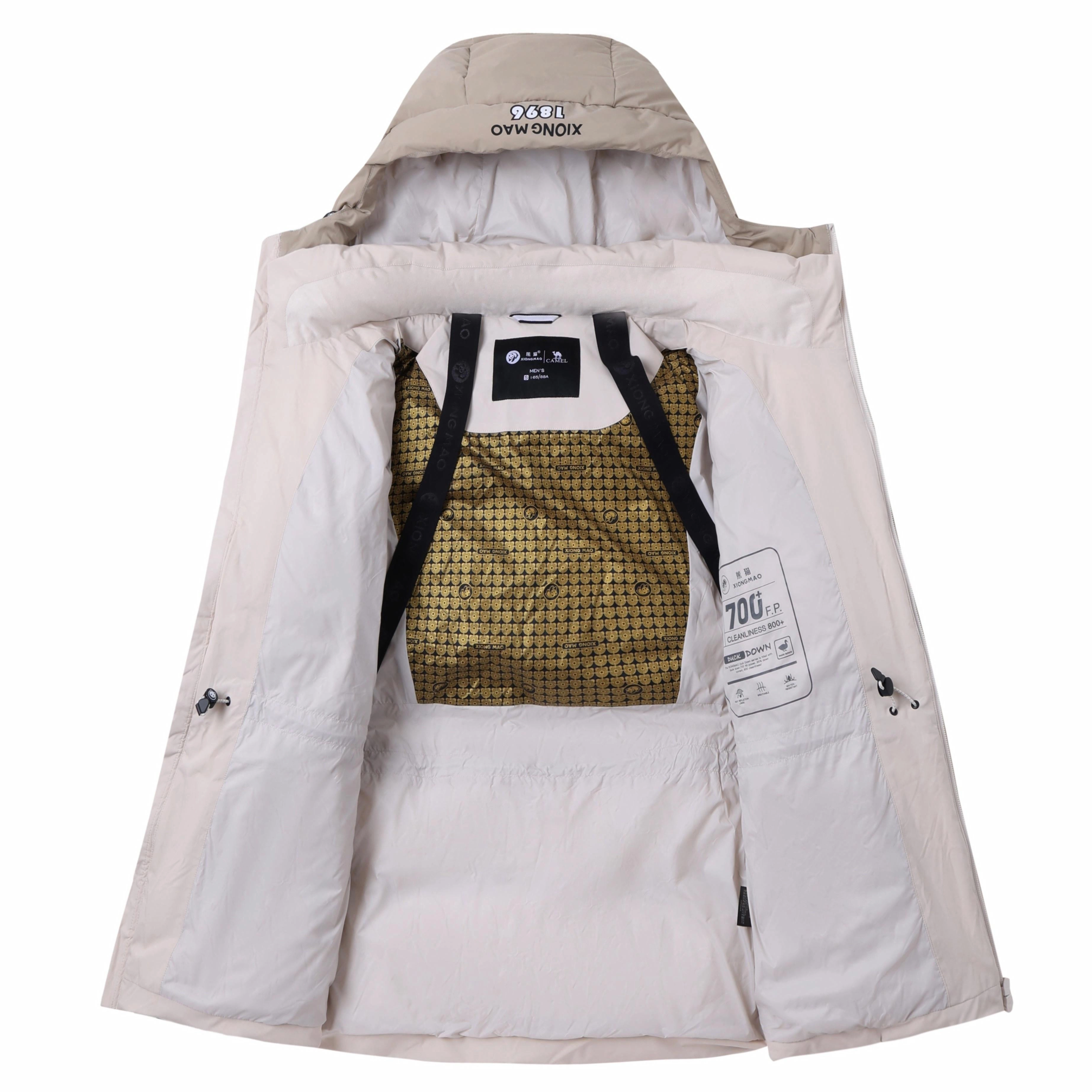 熊猫 暖冬系列-暖噗噗 山系户外连帽百搭蓄热保暖羽绒服 男女同款