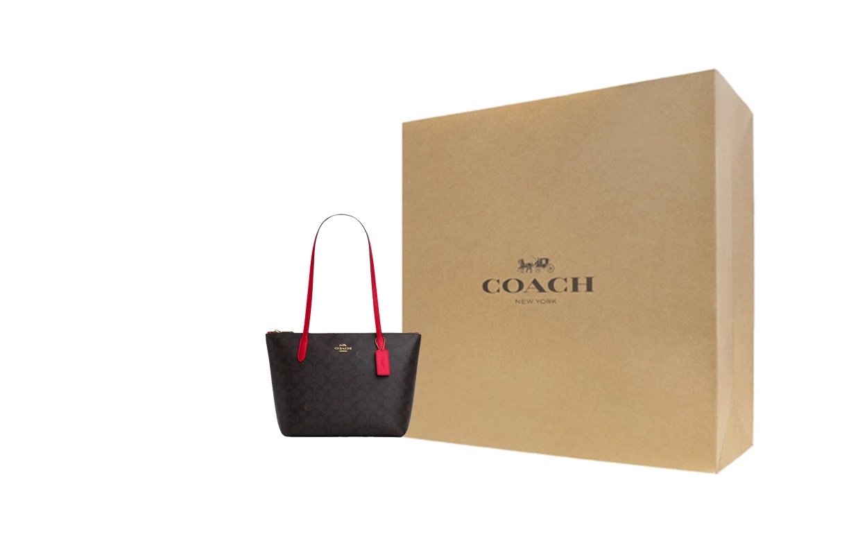 COACH Canvas 24 Logo Tote