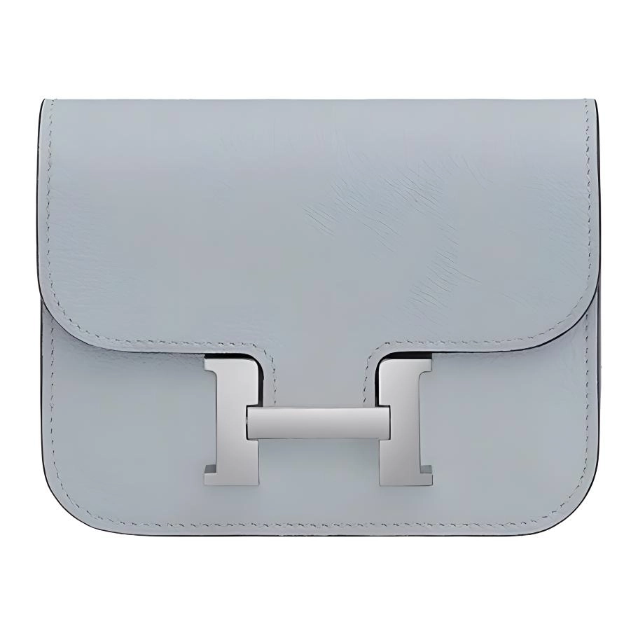 HERMES Constance Slim Evercolor 8U Bleu Glacier