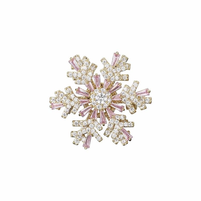 兰盈 雪花轻奢小众 环保合金 胸针 男女同款情侣款