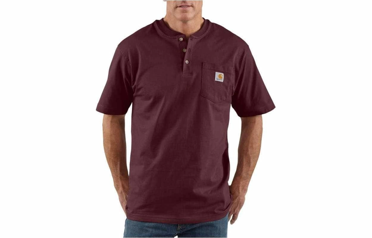 Carhartt K84 LOOSE FIT HEAVYWEIGHT SHORT-SLEEVE POCKET HENLEY T-SHIRT LogoT