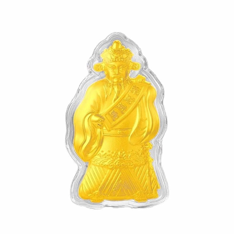 金至福 财神爷招财进宝 新中式国潮创意暴富纳福 足金 投资类 金币 男女同款情侣款