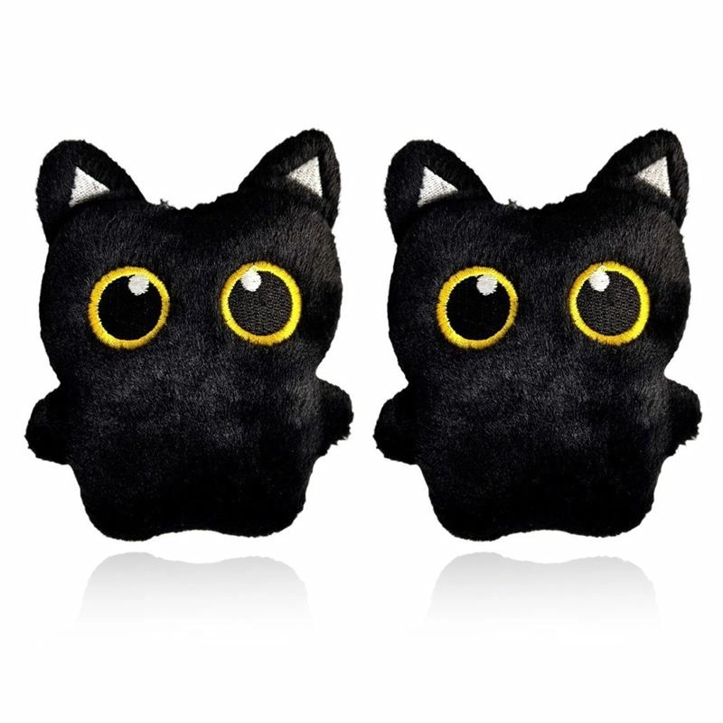 零界 小黑猫公仔 可爱煤球 萌萌少女心 百搭钥匙 包包挂饰 毛绒 挂件 男女同款情侣款
