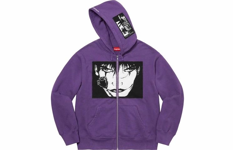 Supreme Week 4 x The Crow Zip Up Hooded Sweatshirt