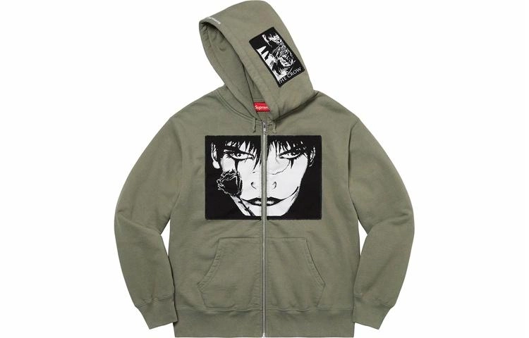 Supreme Week 4 x The Crow Zip Up Hooded Sweatshirt