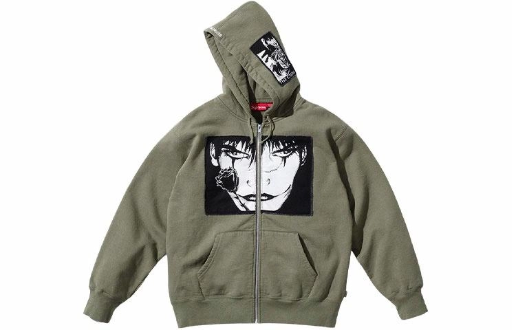 Supreme Week 4 x The Crow Zip Up Hooded Sweatshirt