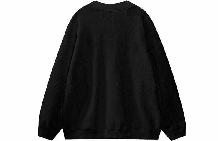 美式学院风满印提花宽松休闲圆领卫衣 男女同款