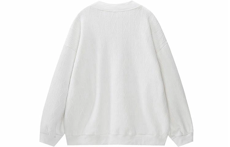美式学院风满印提花宽松休闲圆领卫衣 男女同款