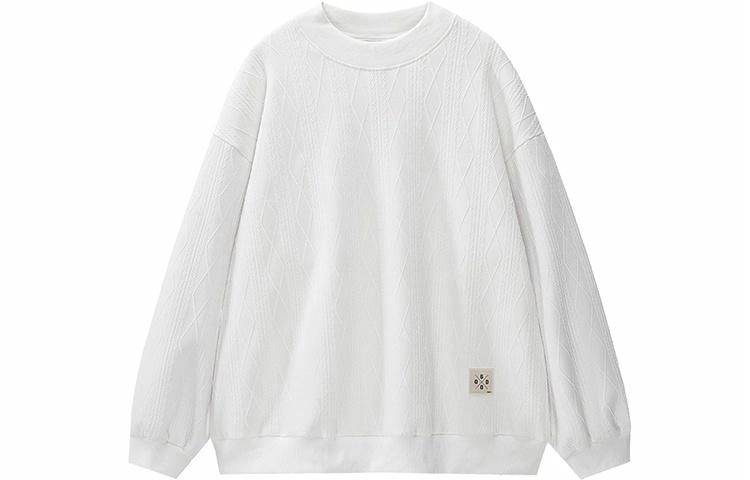 美式学院风满印提花宽松休闲圆领卫衣 男女同款
