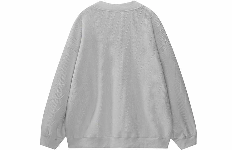 美式学院风满印提花宽松休闲圆领卫衣 男女同款