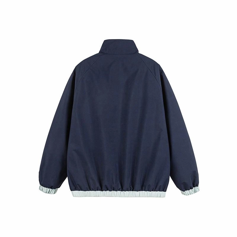 红蜻蜓 美式潮牌高街三条杠条纹宽松飞行服印花潮牌教练夹克外套 男女同款