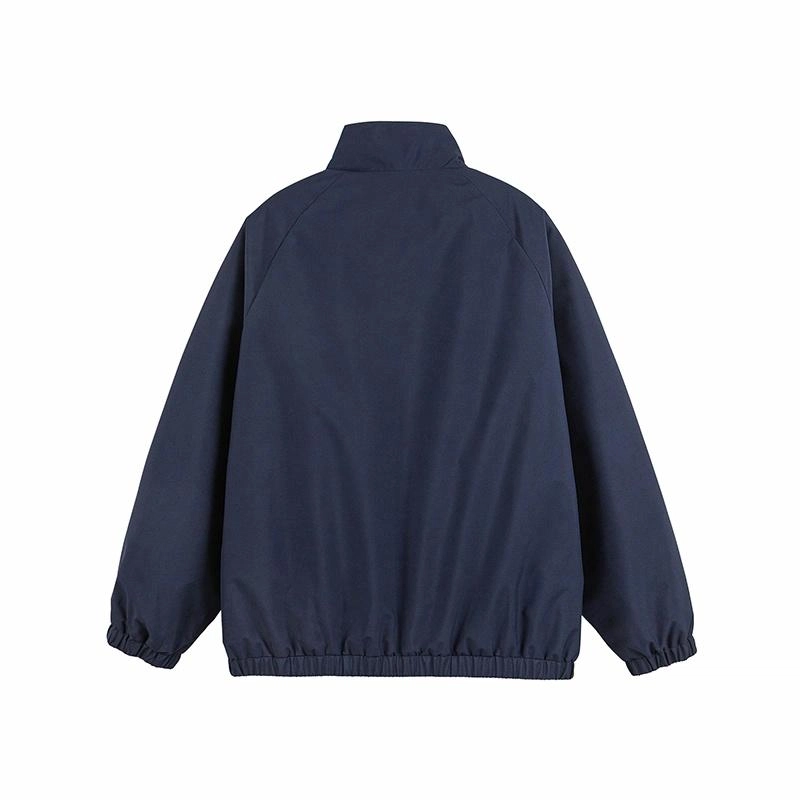 红蜻蜓 美式潮牌高街三条杠条纹宽松飞行服印花潮牌教练夹克外套 男女同款