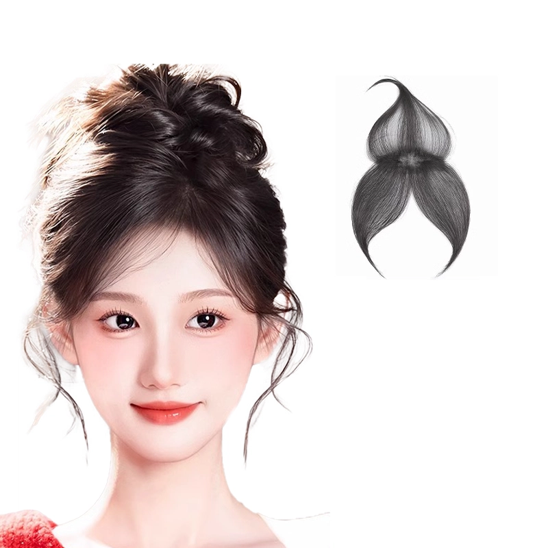 晚晚风 半永久胎毛碎发刘海假发片女 头顶真发高颅顶自然前额遮头顶发际线神器