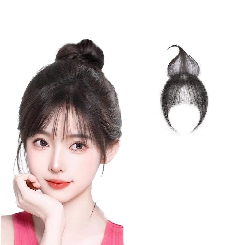 晚晚风 半永久胎毛碎发刘海假发片女 头顶真发高颅顶自然前额遮头顶发际线神器