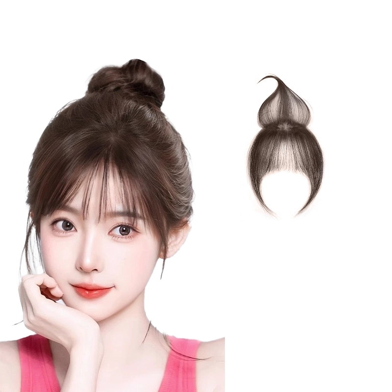 晚晚风 半永久胎毛碎发刘海假发片女 头顶真发高颅顶自然前额遮头顶发际线神器