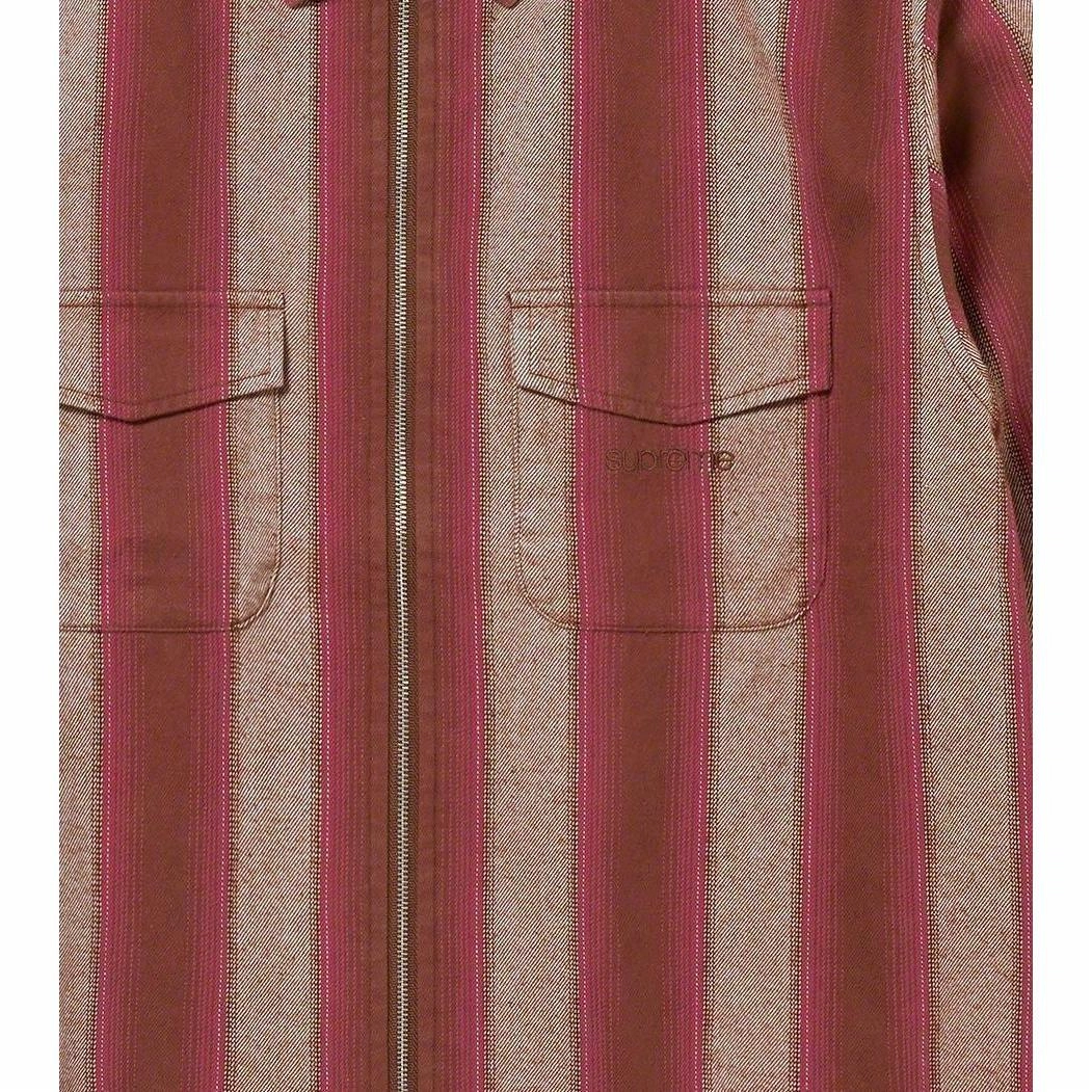 Supreme FW23 FW23 WEEK13 STRIPE FLANNEL ZIP UP SHIRT