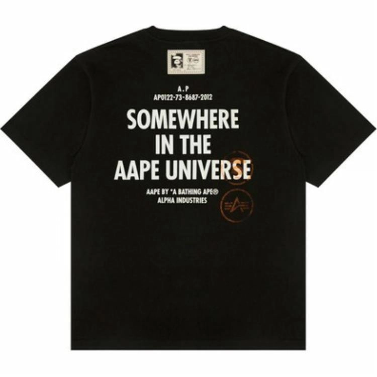 Aape x ALPHA INDUSTRIES SS25 logoT
