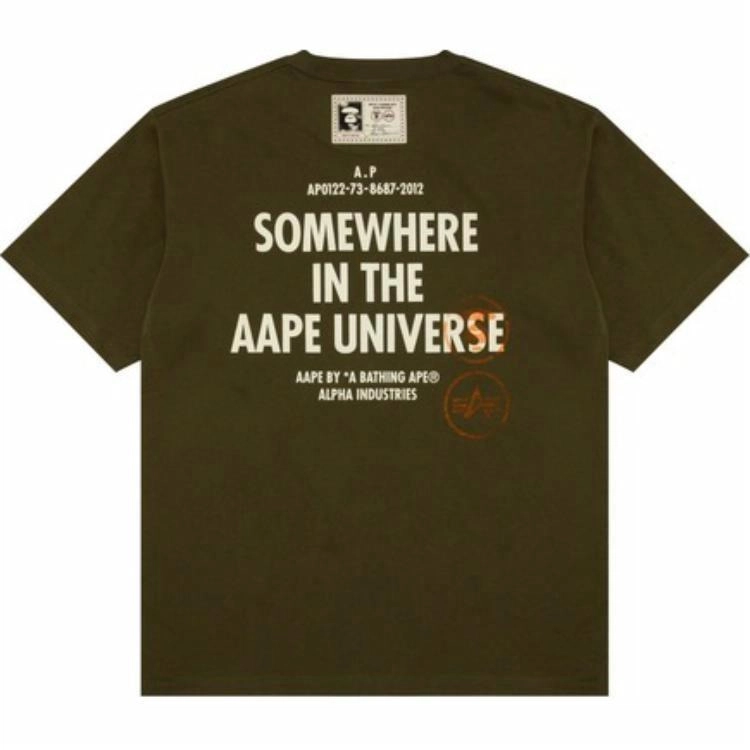 Aape x ALPHA INDUSTRIES SS25 logoT