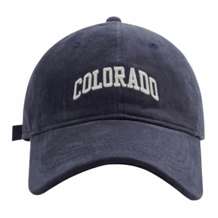 【Colorado刺绣 时尚百搭】 攸委 美式复古大头围显脸小鸭舌帽女 棉 韩版遮阳棒球帽加大加宽帽檐 深顶帽子 男女同款情侣款