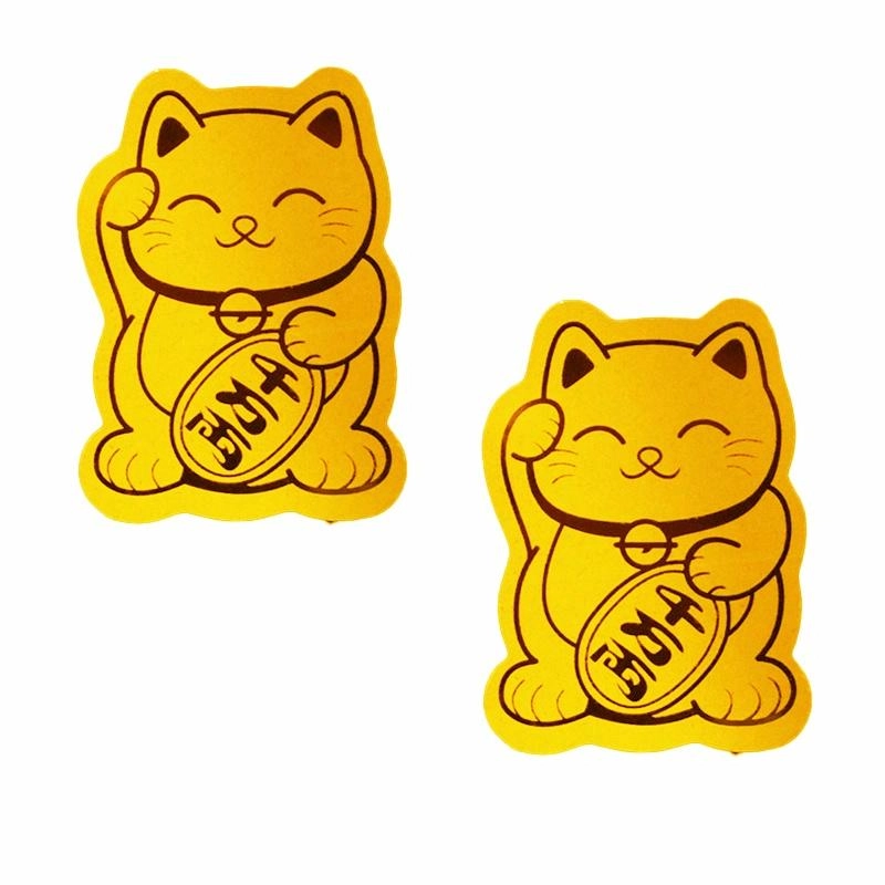 零界 招财猫千万两 金箔 手机贴 男女同款情侣款